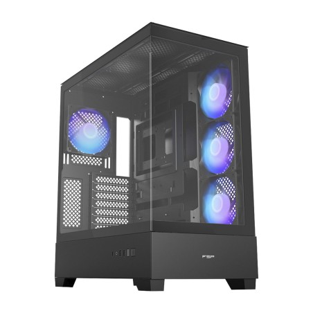 mid-tower pc case with perforated front panel m370 micro-atx
