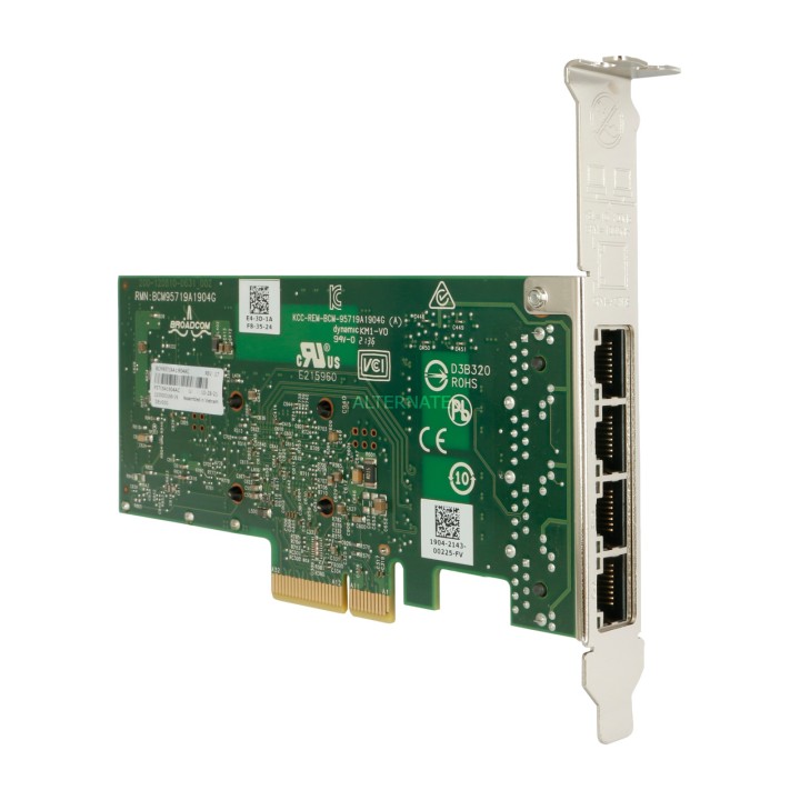BROADCOM PCIe four-port network card BCM5719-4P 1GBIT