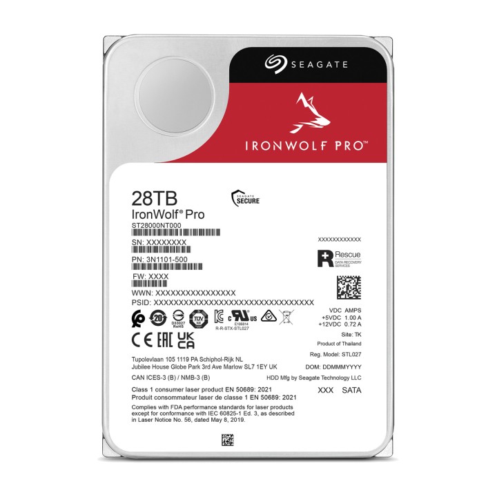 SEAGATE 3.5-inch internal hard drive for NAS IRONWOLF-PRO