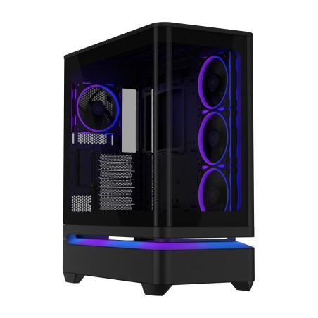 caja de pc semitorre atx panorámica con cuatro ventiladores prime ap304 argb-420mm-gpu