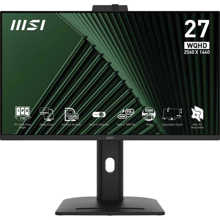 MSI Professionel monitor med webkamera og USB-C, 27 tommer