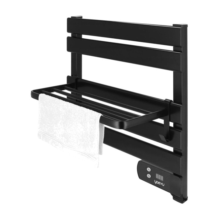 YOEVU Electric towel rail kit with shelf and hooks 150W