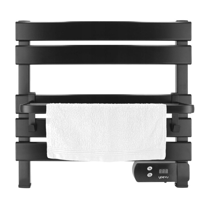 YOEVU Kit scaldasalviette elettrico con ripiano e ganci 150W