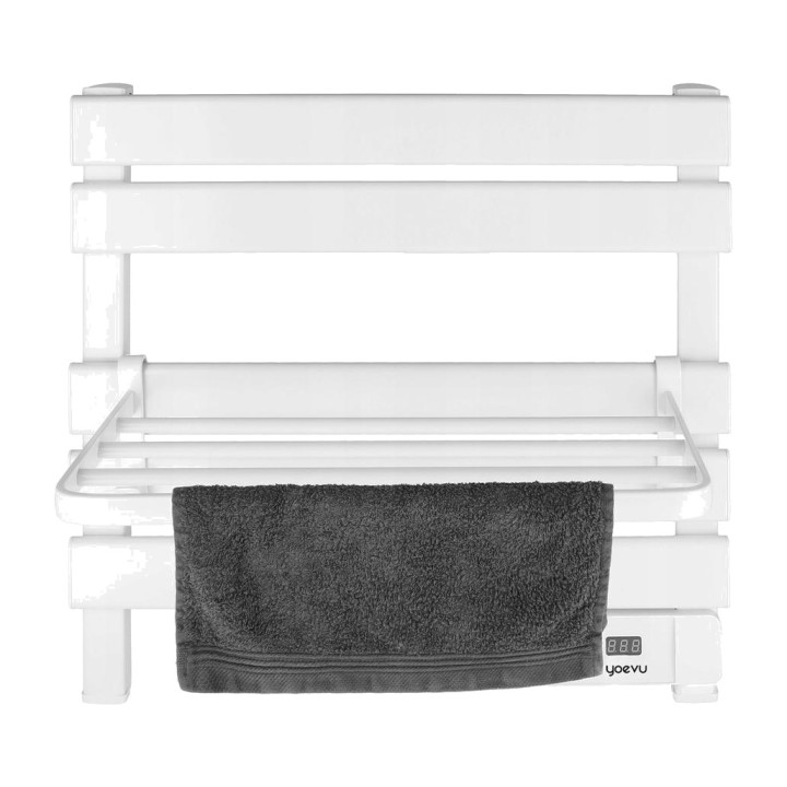 YOEVU Kit scaldasalviette elettrico con ripiano e ganci 150W