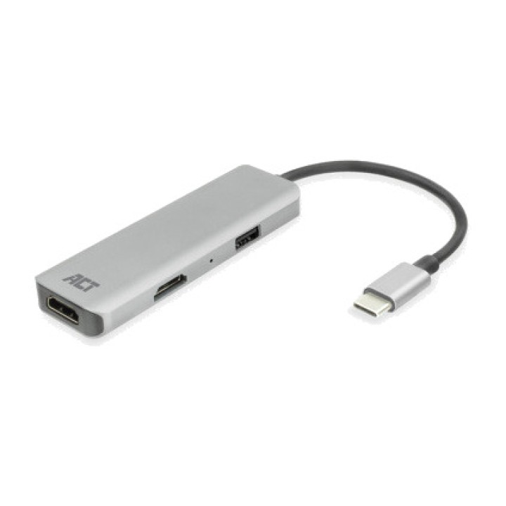 ACT CONNECTIVITY Adaptador multipuerto USB-C a doble HDMI y USB-A AC7013 4K MGS0000034219