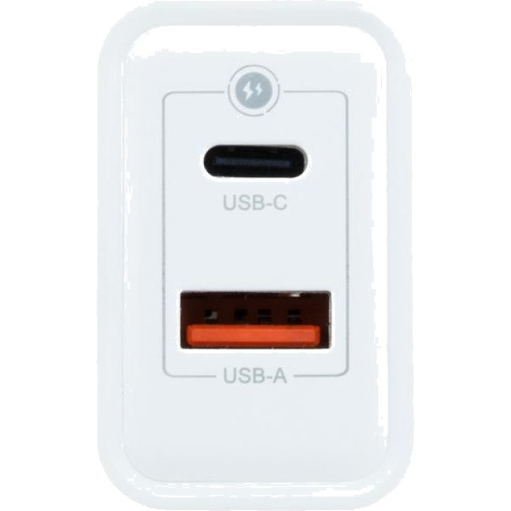 COOLBOX Chargeur mural GaN avec ports USB-A et USB-C