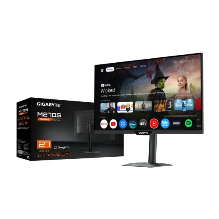 GIGABYTE Gaming monitor with Google TV M27QS 27" QHD 180HZ