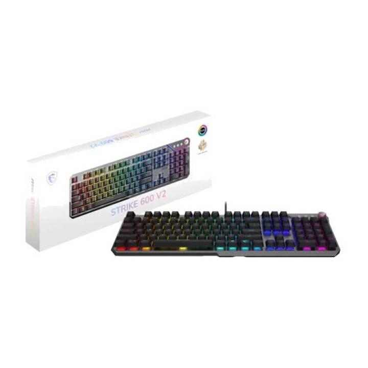 MSI Teclado mecánico gaming silencioso con iluminación RGB