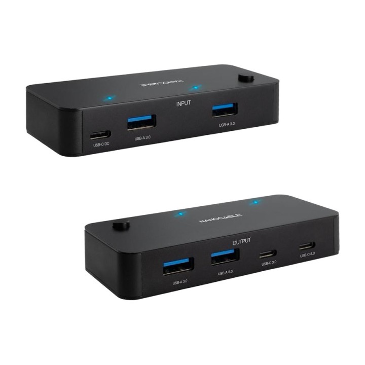 NANOCABLE Switch for sharing 4 peripherals between 2