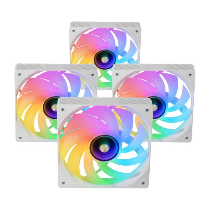 MARS GAMING Kit di 4 ventole per case PC con hub e