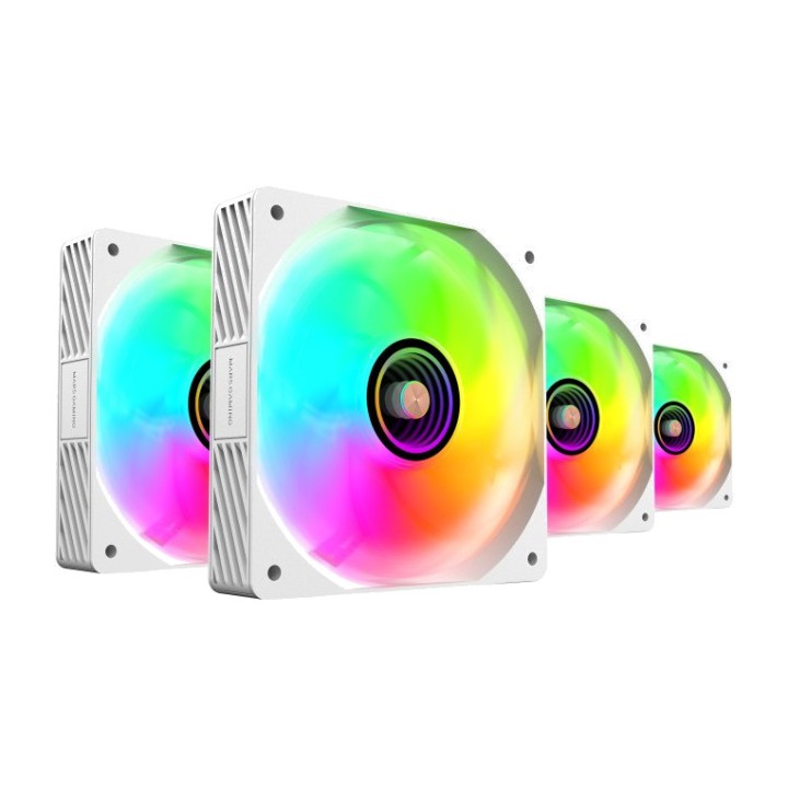 MARS GAMING Kit de 4 ventilateurs boîtier PC avec hub et