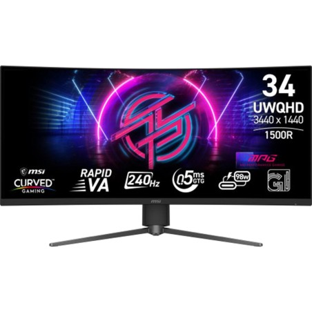 moniteur gaming incurvé de 34 pouces mpg 346cqrf-x24 uwqhd 240hz