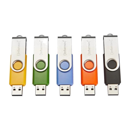 pack de 10 memorias usb 2.0 con protector giratorio basic-line 8gb