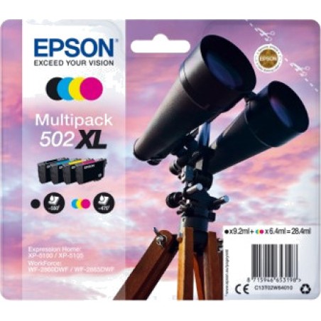 high-capacity ink cartridge pack 502xl 4 uds
