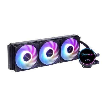 kit di raffreddamento a liquido per cpu con display e illuminazione argb aquastorm-neo 360mm 3x120mm