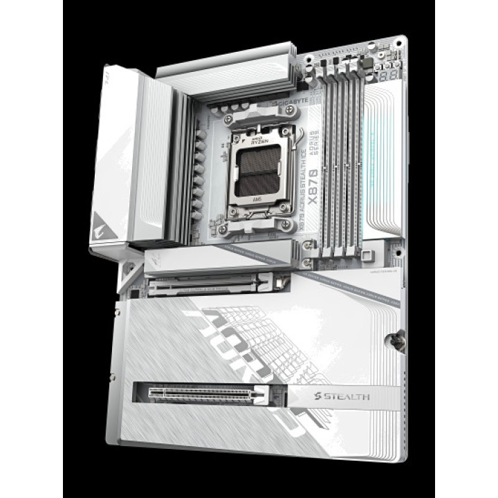 GIGABYTE Placa base ATX para AMD X870 AORUS STEALTH ICE AM5