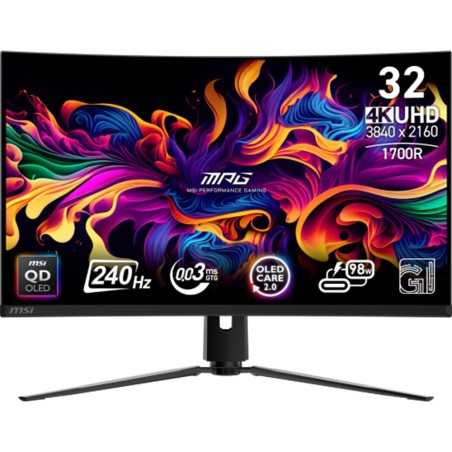 monitor gaming curvo qd-oled de 31,5 pulgadas mpg 321curx 4k uhd 240hz