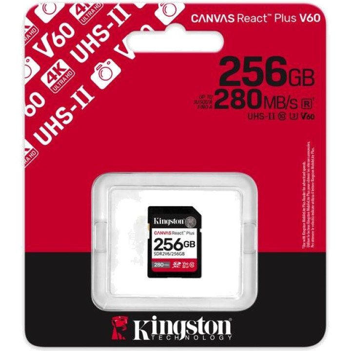 KINGSTON Tarjeta de memoria SDXC UHS-II CANVAS-REACT-PLUS
