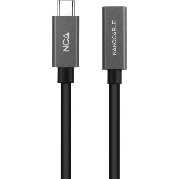 NANOCABLE Cable alargador USB-C macho a hembra 20GBPS 60W 4K