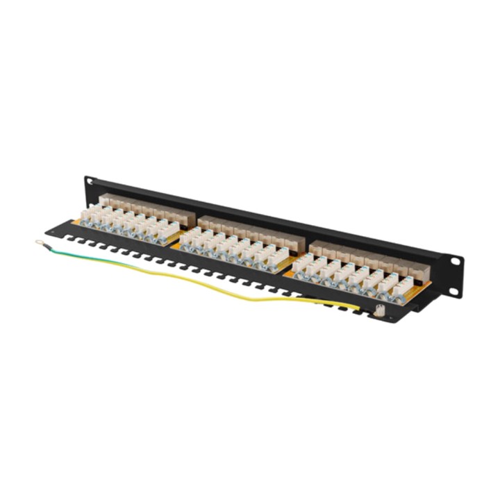 LANBERG Panneau de brassage blindé 24 ports 19" 1U CAT6A FTP