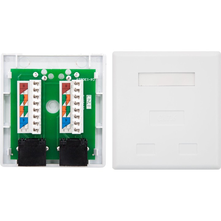 NANOCABLE Aufputzdose mit 2 RJ45-Buchsen CAT6 UTP