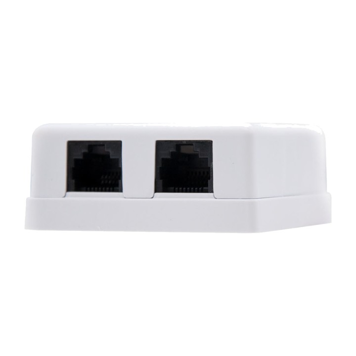 NANOCABLE Roseta de superficie con 2 tomas RJ45 hembra CAT6