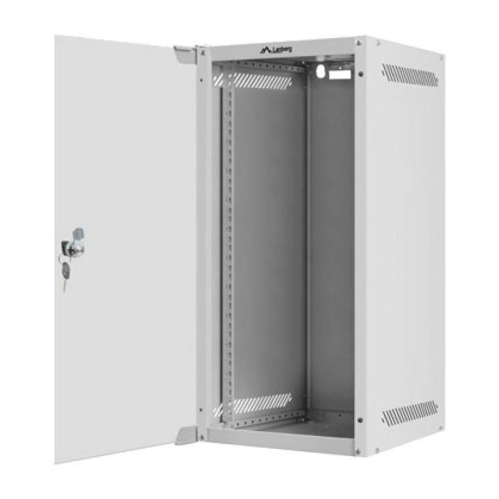 LANBERG Wall-mounted rack cabinet with glass door 10" 12U