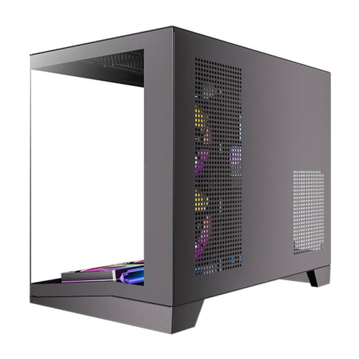 ANTEC Boîtier PC Mini Tower panoramique avec verre trempé