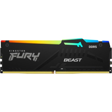 memoria ram dimm iluminada para pc de sobremesa fury-beast-rgb ddr5 6000mt/s 32gb cl36 kf560c36bbe2a-32