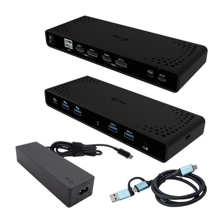 station d’accueil universelle 12-en-1 pour 2 moniteurs 4k avec chargeur cadua4kdockpdb100 85w