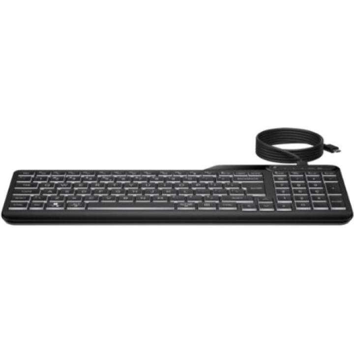 HP Clavier USB filaire rétroéclairé avec disposition