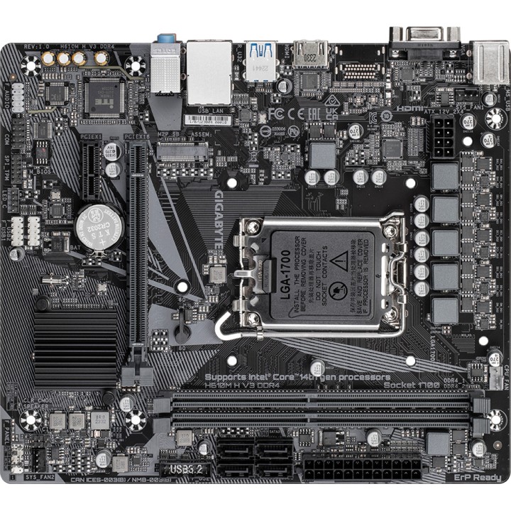 GIGABYTE Placa base micro ATX para Intel H610M H V3 DDR4