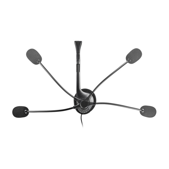 NGS Cuffie circumaurali con microfono regolabile e jack da