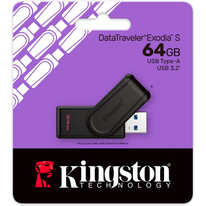 KINGSTON USB 3.2 flash drive with swivel design