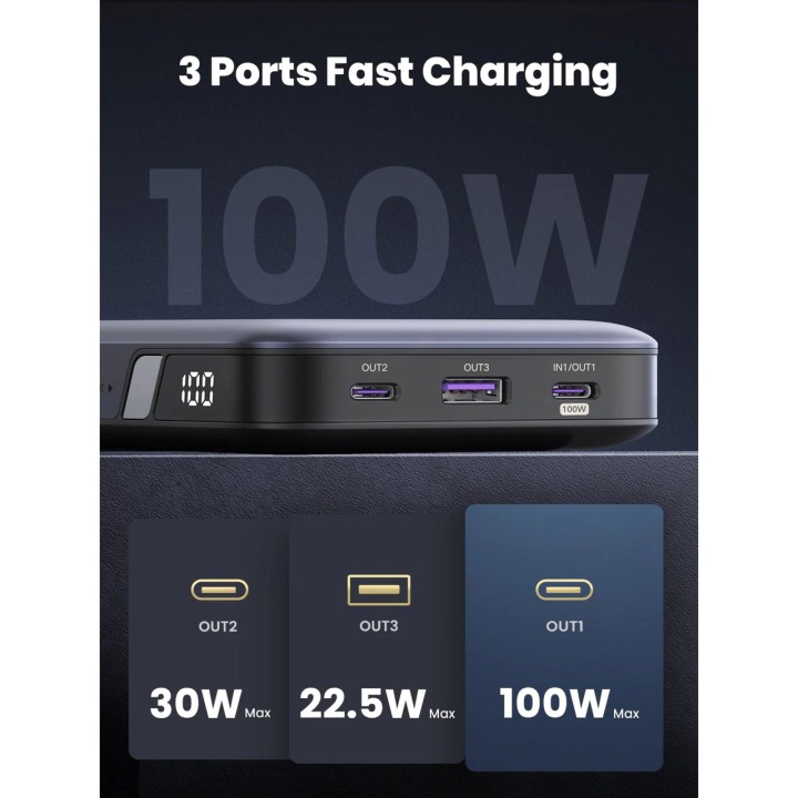 UGREEN Power bank a ricarica rapida per smartphone e laptop