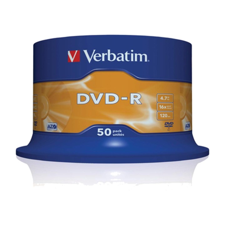 VERBATIM Recordable blank discs DVD-R-MATT-SILVER 4.7GB 16X
