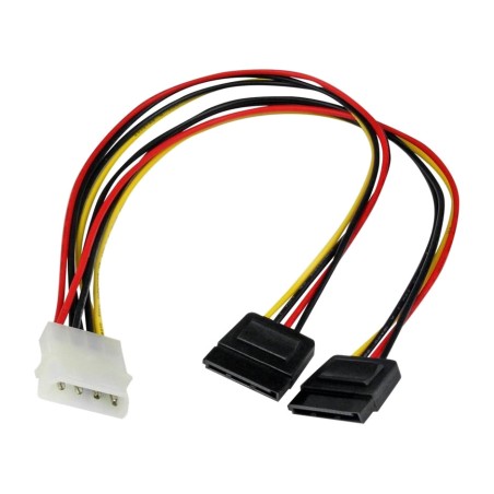 cable divisor en y d'alimentació de molex lp4 a dos sata pyo2lp4sata