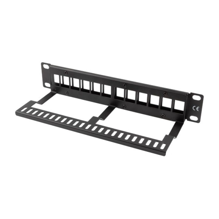 LANBERG Patch panel vuoto a 12 porte per moduli keystone 10"