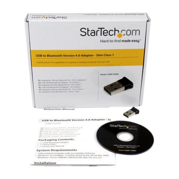 STARTECH.COM Long-range Class 1 USB Bluetooth adapter 4.0
