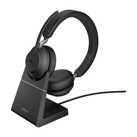 langattomat stereo toimistokuulokkeet mikrofonilla ja latausjalustalla evolve2-65 ms usb-a-26599-999-989