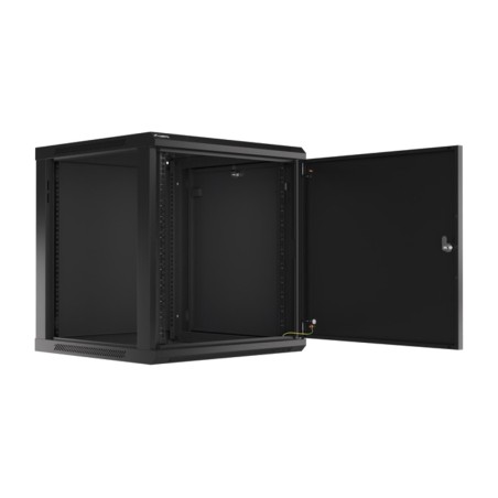 armoire rack avec porte métallique pour montage mural 19" 12u 600x600mm wf01-6612-00b