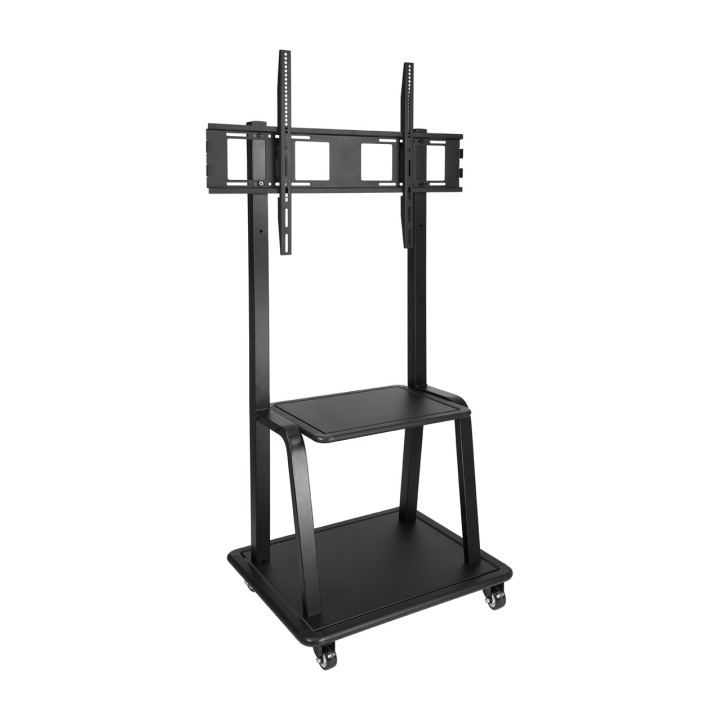 TOOQ Soporte de suelo con ruedas y dos bandejas