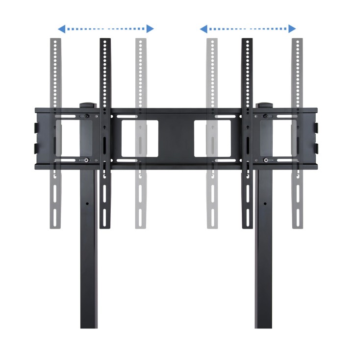 TOOQ Soporte de suelo con ruedas y dos bandejas