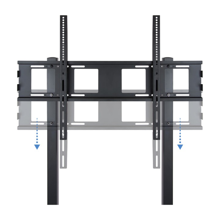 TOOQ Soporte de suelo con ruedas y dos bandejas