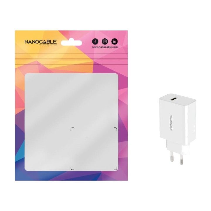 NANOCABLE USB-A-Wandladegerät für Mobiltelefone 5V 10W