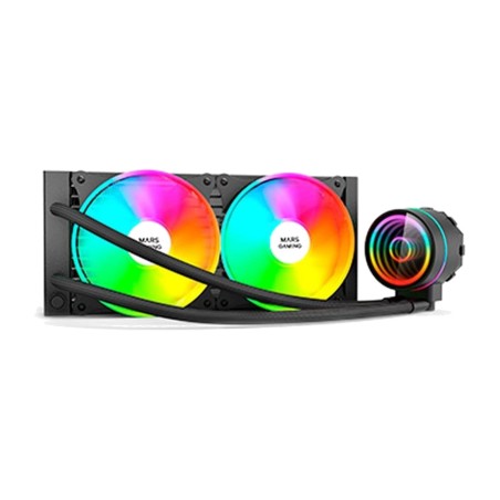 raffreddamento a liquido aio per cpu con specchio infinito ml-one240-frgb 2x120mm 400w-tdp
