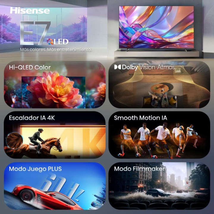 HISENSE Televisore QLED 4K 75E7S 75" MGS0000033325