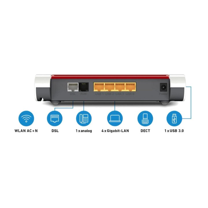 FRITZ Routeur VDSL WiFi 5 double bande reconditionné