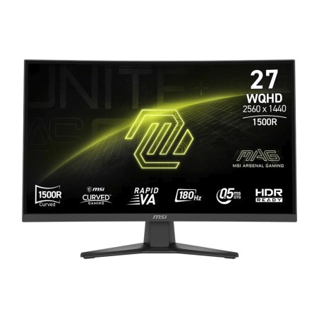 monitor gaming curvo de 27 pulgadas mag 275cqfde-e18 wqhd 180hz rapid-va
