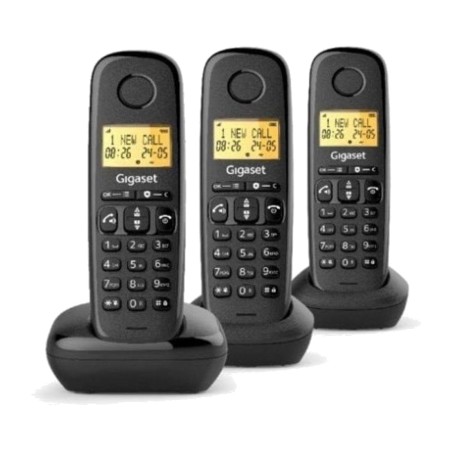 téléphone fixe sans fil dect avec 3 combinés basic-100 trio